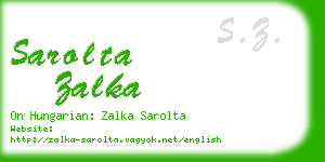 sarolta zalka business card